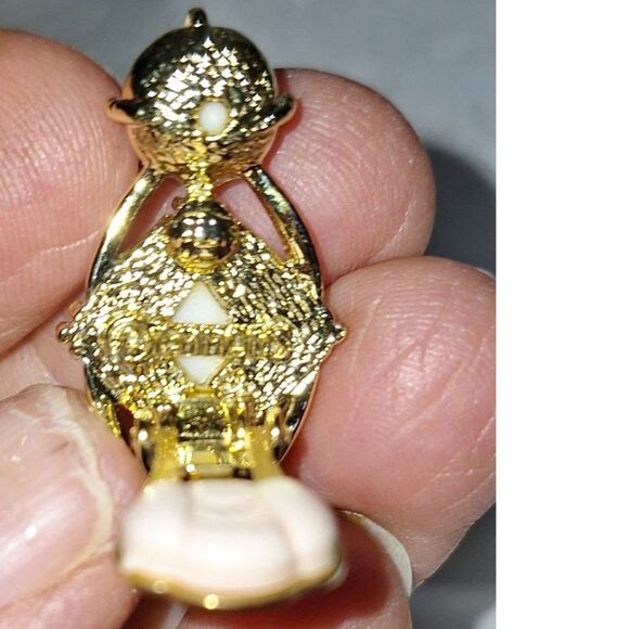 Emmons Lusterware Women's Clip On Earrings Vintage Pearlescent Signed - Picture 11 of 12